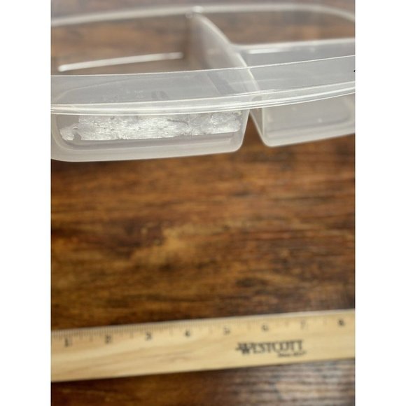 Rubbermaid Red Top  Storage Container Square Almond Lid 5 Cups 1.2 L USA Vintage - Picture 8 of 10